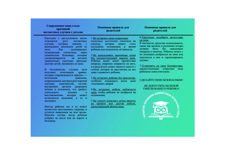 Памятки по профилактике выпадения детей из окон Памятки по профилактике выпадения детей из окон.